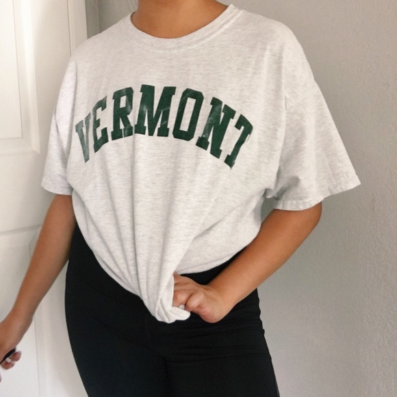 Tops | Vermont Green Letter Tshirt 